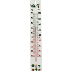 Talen Tools Talentools Thermometer Buiten - Wit - Kunststof - 40 Cm