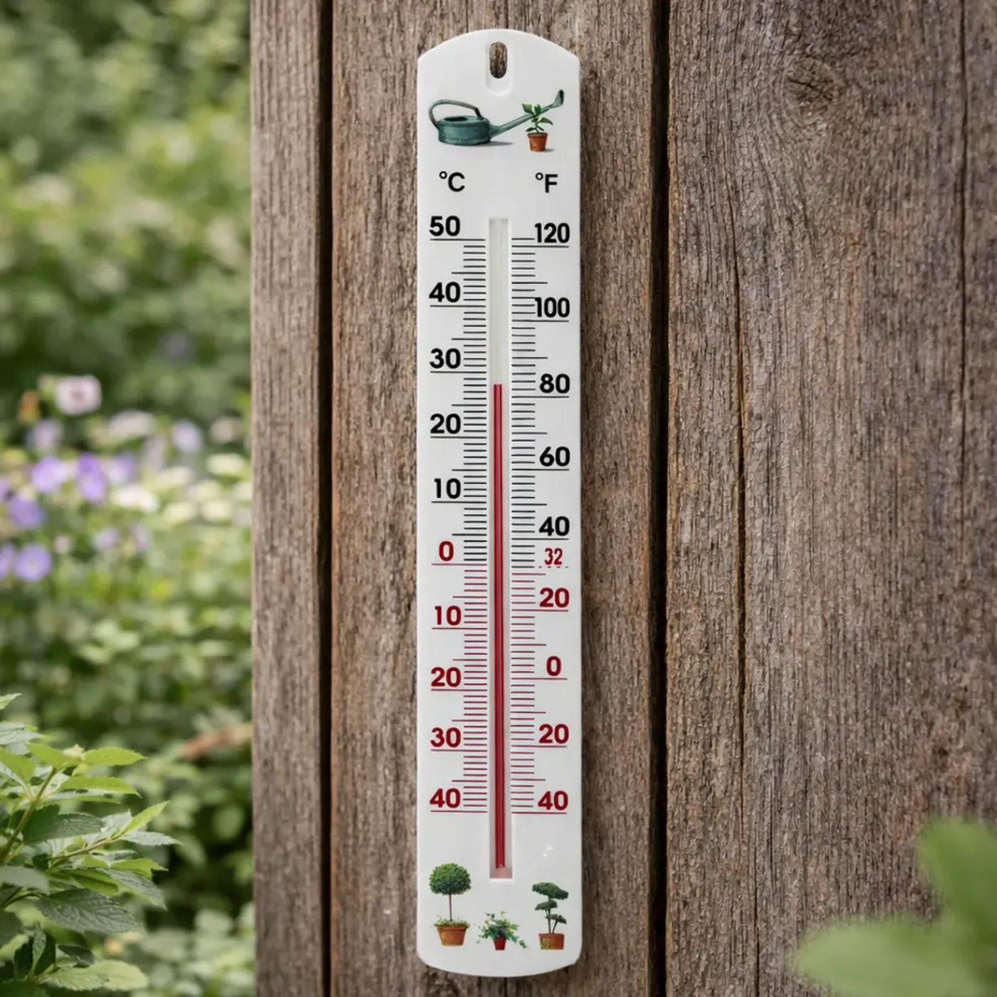 Talen Tools Talentools Thermometer Buiten - Wit - Kunststof - 40 Cm