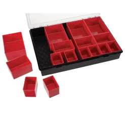 Tayg Assortimentsdoos, 16 Uitneembare Bakjes, Transparant Deksel, 330 Mm X 247 Mm X 54 Mm
