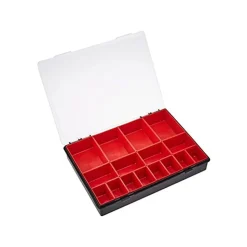 Tayg Assortimentsdoos, 13 Uitneembare Bakjes, Transparant Deksel, 430 Mm X 370 Mm X 85 Mm