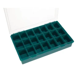 Tayg Assortimentsdoos, 21 Vaste Compartimenten, Transparant Deksel, 290 Mm X 195 Mm X 54 Mm