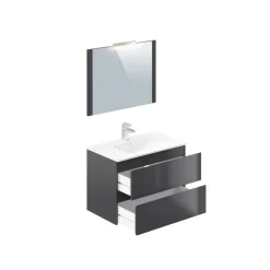 T-Bath badmeubelset Milenio 80cm grijs glanzend