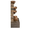 Teamson Home - Cascadefontein - 4 Niveaus - Bruin - Led - Tuin Buiten