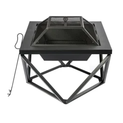 Teamson Home Vuurschaal Pt-fw0002 Metalen Ontwerp Met Geometrische Basis