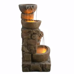 Teamson Home Waterornament 201601ptb-eu Cascadekom Met 4 Niveaus Bruin