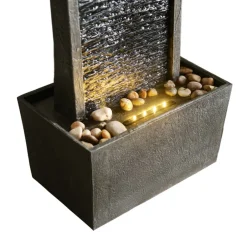 Teamson Home - Waterval Fontein - Led - Grijs - Buiten