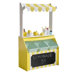 Teamson Kids - Houten Limonadekraam Sunny Citrus - 18 Accessoires, Geluiden, Rollenspel