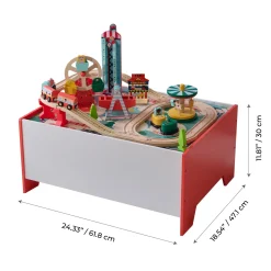 Teamson Kids - Houten Speeltafel - Met 6 Mini-games En Opbergruimte - Fantasiespel