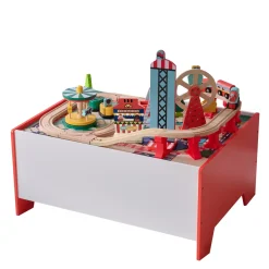Teamson Kids - Houten Speeltafel - Met 6 Mini-games En Opbergruimte - Fantasiespel