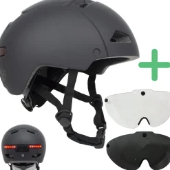 Technosafety Speed Pedelec Helm Met Vizier En Verlichting - Nta 8776 - Maat L 58-61 Cm