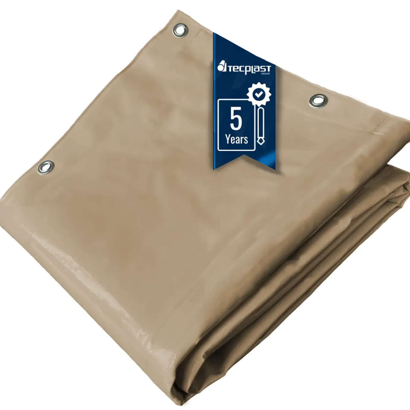 Tecplast Pvc Afdekzeil 3x4 M Donker Beige Lp506mu - Waterdicht