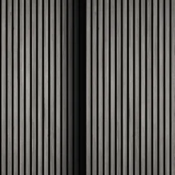 Tectake 2 Akoestische Panelen - Wandpaneel - 120 X 60 Cm - Lattenwand - Lichtgrijze Eik