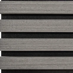 Tectake 2 Akoestische Panelen - Wandpaneel - 120 X 60 Cm - Lattenwand - Lichtgrijze Eik