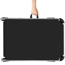 Tectake Aluminium Ligstoel Aurelie - Gestoffeerd - Opvouwbaar - Zwart