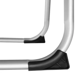 Tectake Aluminium Ligstoel Aurelie - Gestoffeerd - Opvouwbaar - Zwart