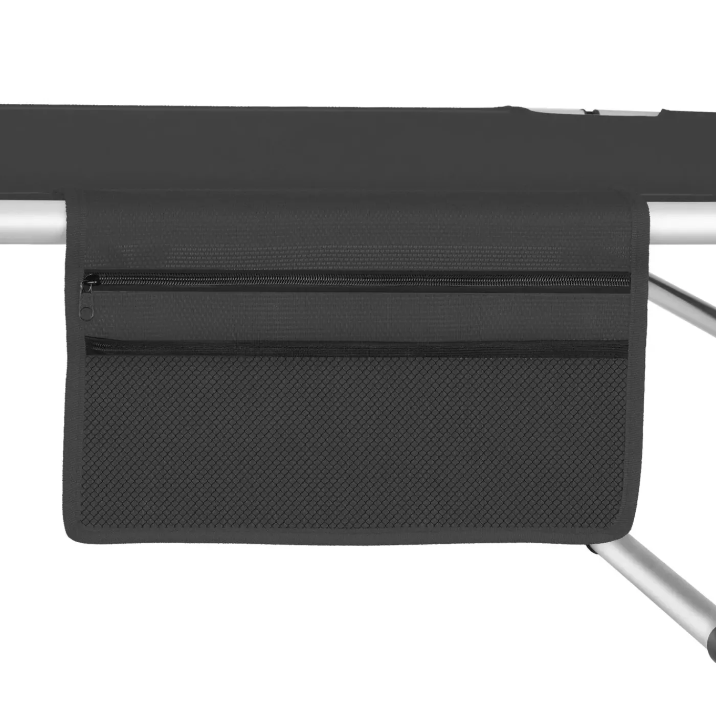 Tectake Aluminium Ligstoel Aurelie - Gestoffeerd - Opvouwbaar - Zwart