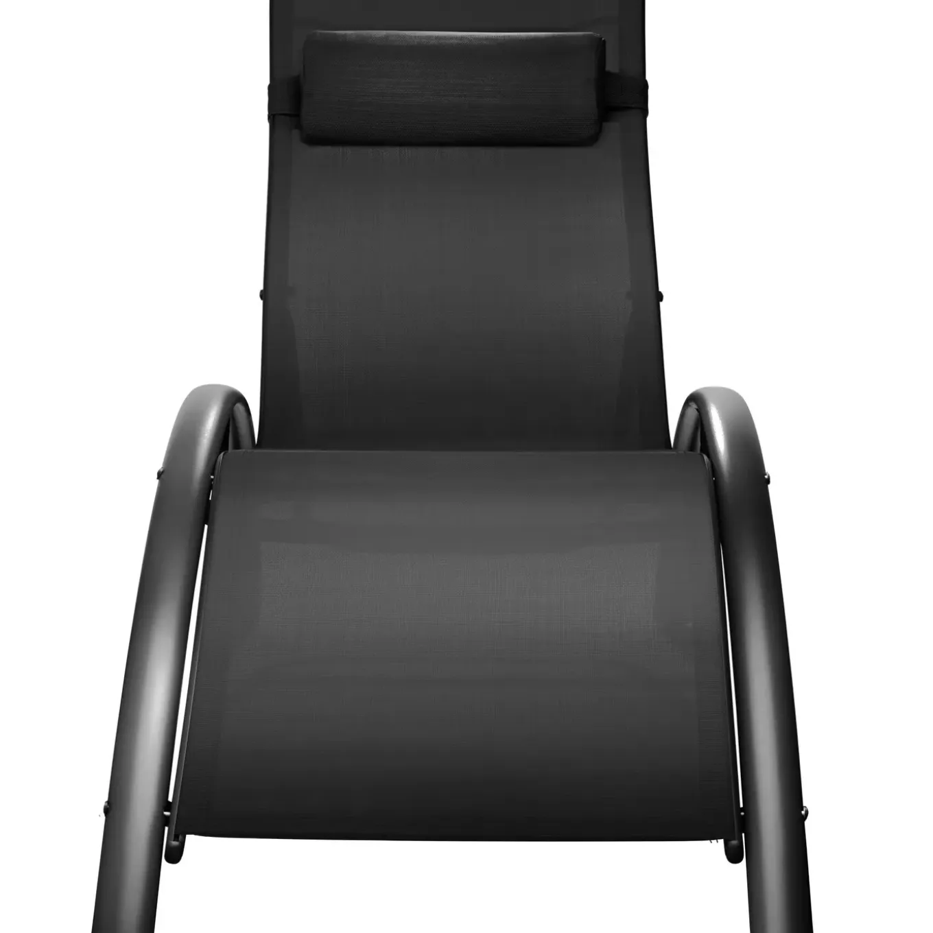 Tectake 2 Aluminium Ligstoelen - 5-traps - Set Van 2 - Zwart