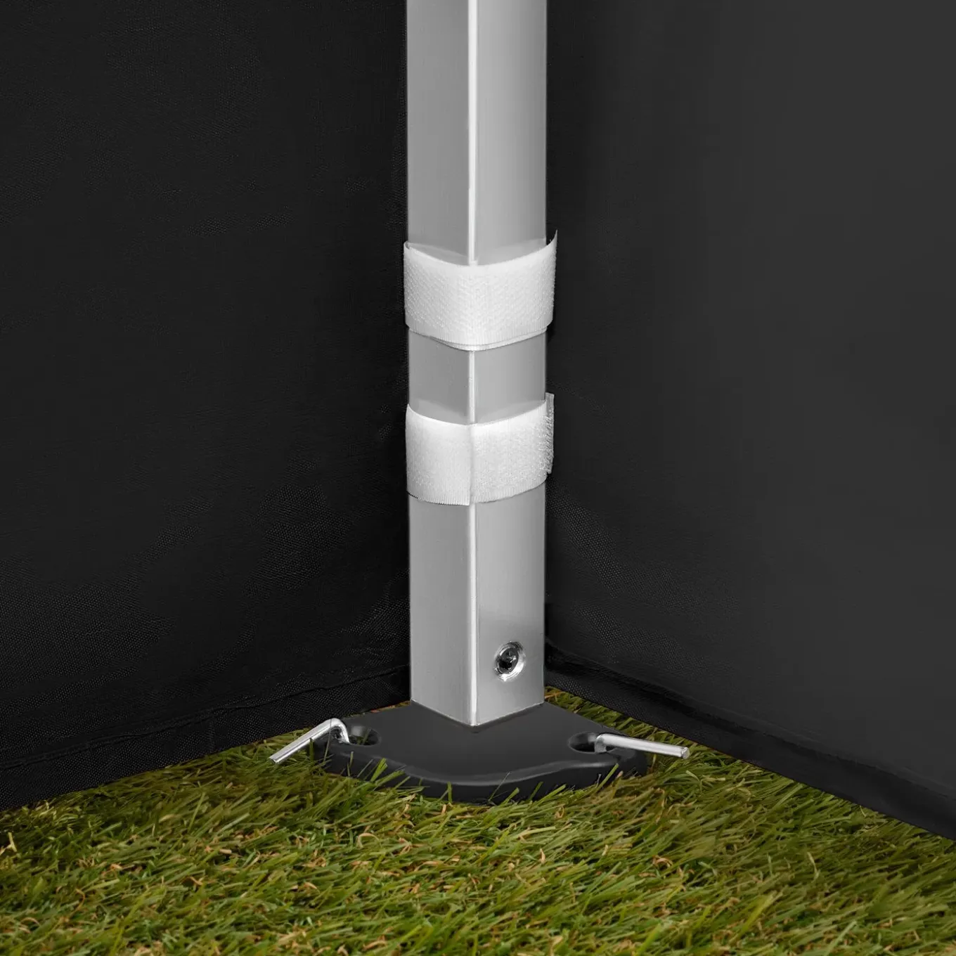 Tectake Aluminium Opvouwbaar Tuinhuisje 3x3 M Met 2 Zijpanelen - In Hoogte Verstelbaar - Zwart