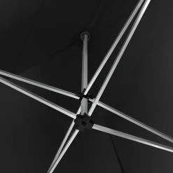 Tectake Aluminium Opvouwbaar Tuinhuisje 3x3 M Met 2 Zijpanelen - In Hoogte Verstelbaar - Zwart