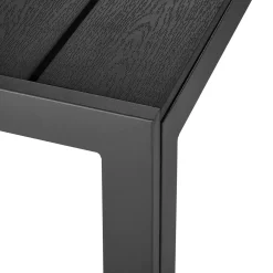 Tectake Aluminium Tuintafel Maren Met In Hoogte Verstelbare Poten 90x90x74,5cm - Zwart