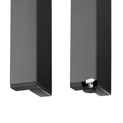 Tectake Aluminium Tuintafel Maren Met In Hoogte Verstelbare Poten 90x90x74,5cm - Zwart