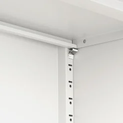 Tectake Archiefkast Grijs - 3 Verstelbare Vakken - 2 Deuren Met Slot - 60x40x100cm