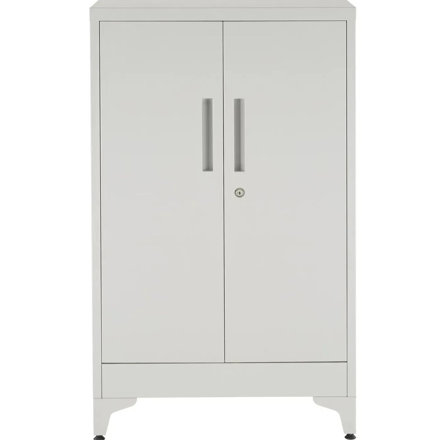 Tectake Archiefkast Grijs - 3 Verstelbare Vakken - 2 Deuren Met Slot - 60x40x100cm