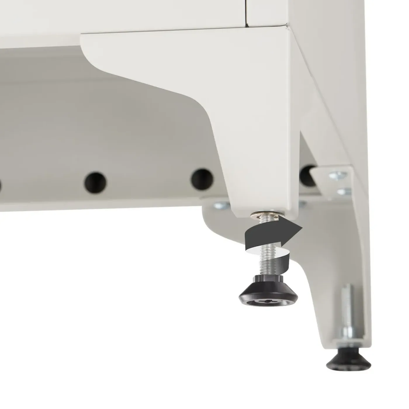 Tectake Archiefkast Grijs - 3 Verstelbare Vakken - 2 Deuren Met Slot - 60x40x100cm
