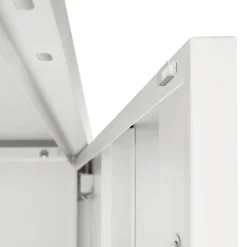 Tectake Archiefkast Grijs - 3 Verstelbare Vakken - 2 Deuren Met Slot - 60x40x100cm