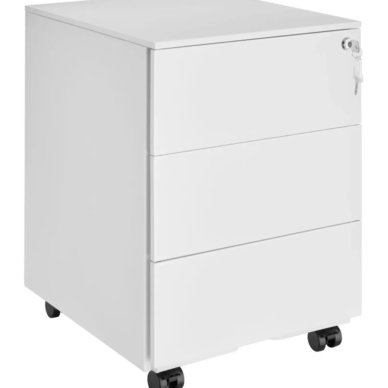 Tectake Archiefkast Magna Met 3 Afsluitbare Lades - Wit