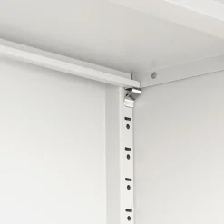 Tectake - Archiefkast - Staal - Grijs - 3 Verstelbare Vakken - Met Slot - 60x40x100cm
