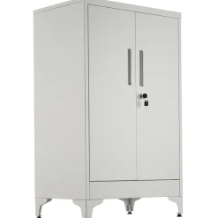 Tectake - Archiefkast - Staal - Grijs - 3 Verstelbare Vakken - Met Slot - 60x40x100cm