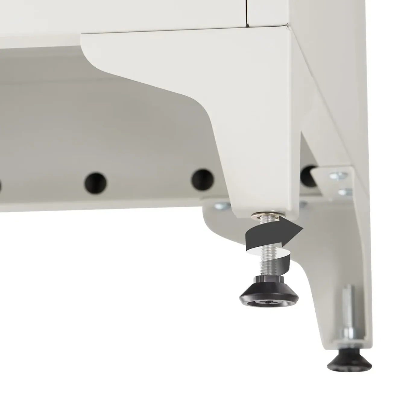Tectake - Archiefkast - Staal - Grijs - 3 Verstelbare Vakken - Met Slot - 60x40x100cm