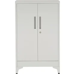 Tectake - Archiefkast - Staal - Grijs - 3 Verstelbare Vakken - Met Slot - 60x40x100cm