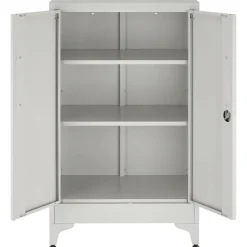 Tectake - Archiefkast - Staal - Grijs - 3 Verstelbare Vakken - Met Slot - 60x40x100cm