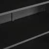 Tectake Archiefkast - Zwart - Metalen - Met Slot - 4 Vakken - Verstelbare Planken