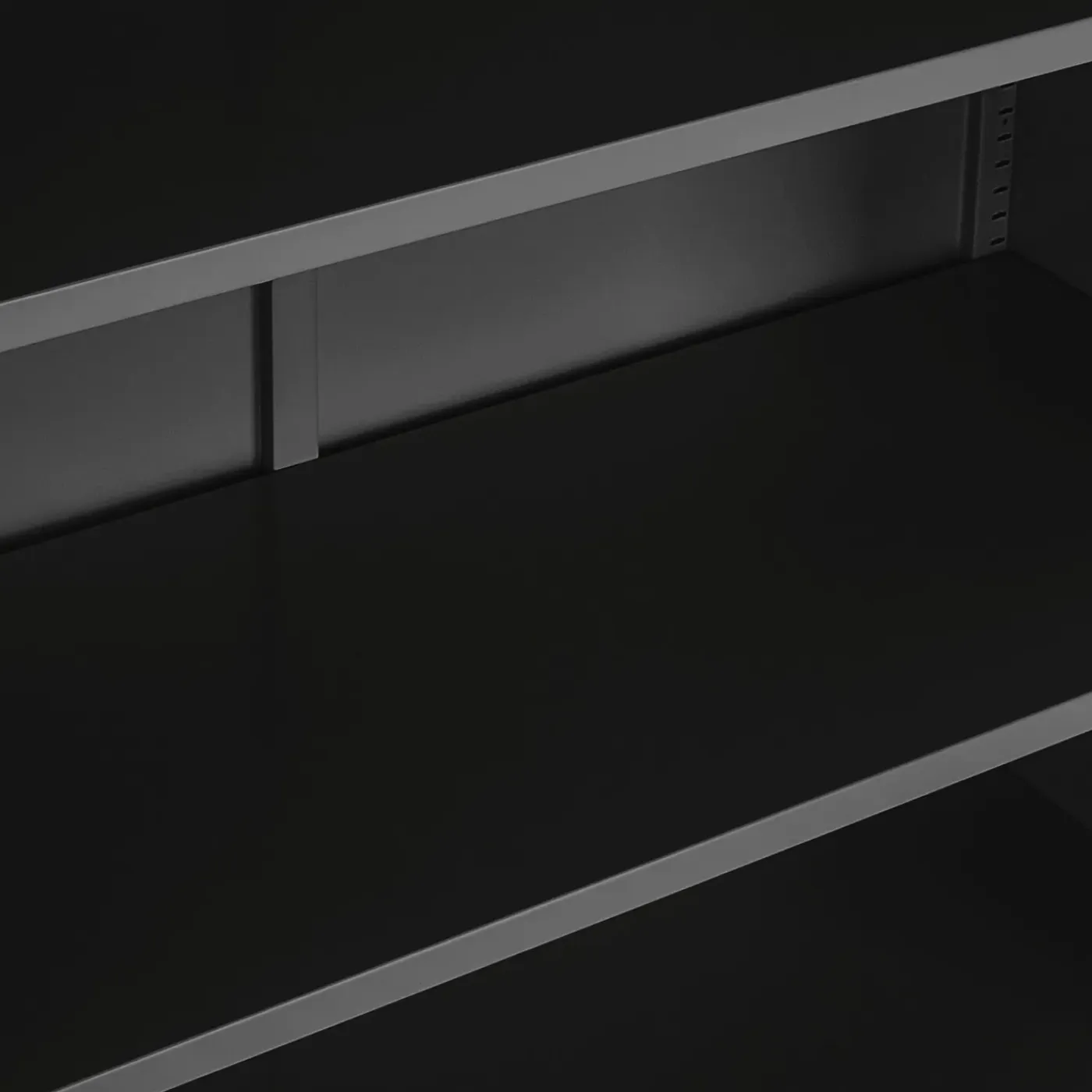 Tectake Archiefkast - Zwart - Metalen - Met Slot - 4 Vakken - Verstelbare Planken