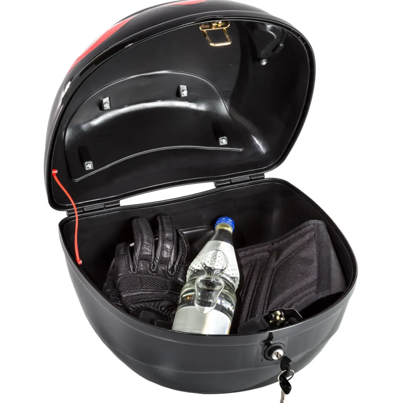 Tectake Bagage Koffer - Motorkoffer Top Case Ca. 22 Liter - Zwart