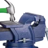 Tectake Bankschroef 360° Draaibaar Met Aambeeld - Blauw