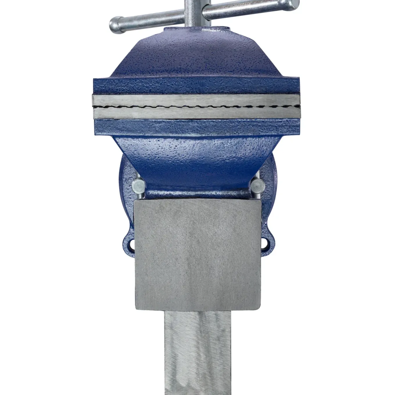 Tectake Bankschroef 360° Draaibaar Met Aambeeld - Blauw