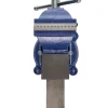 Tectake Bankschroef 360° Draaibaar Met Aambeeld - Blauw