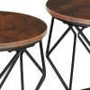 Tectake 2 Benham Salontafels - Industrieel Hout Donker - Rustiek