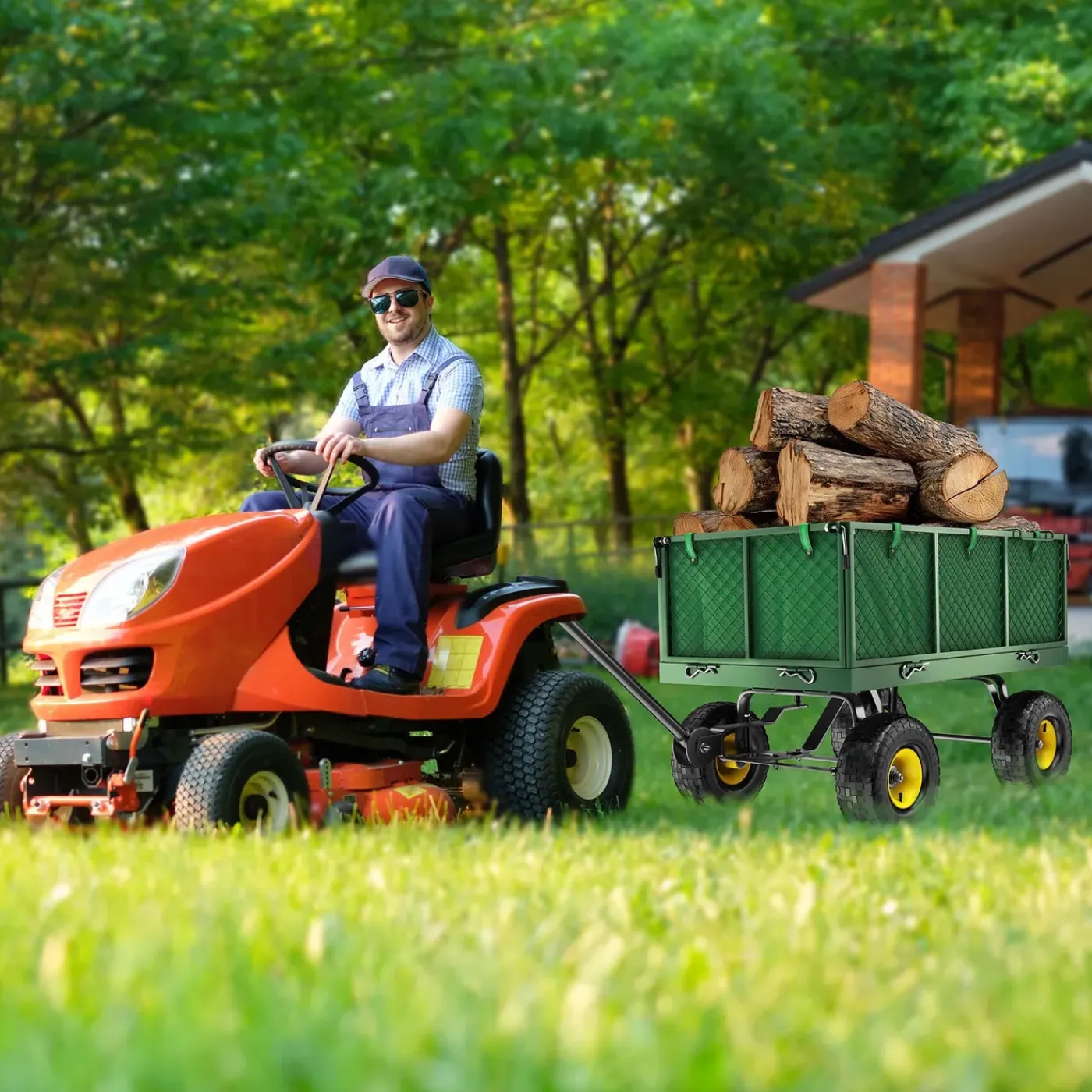 Tectake Bolderwagen Transportkar Xxl Max. 550kg - Groen