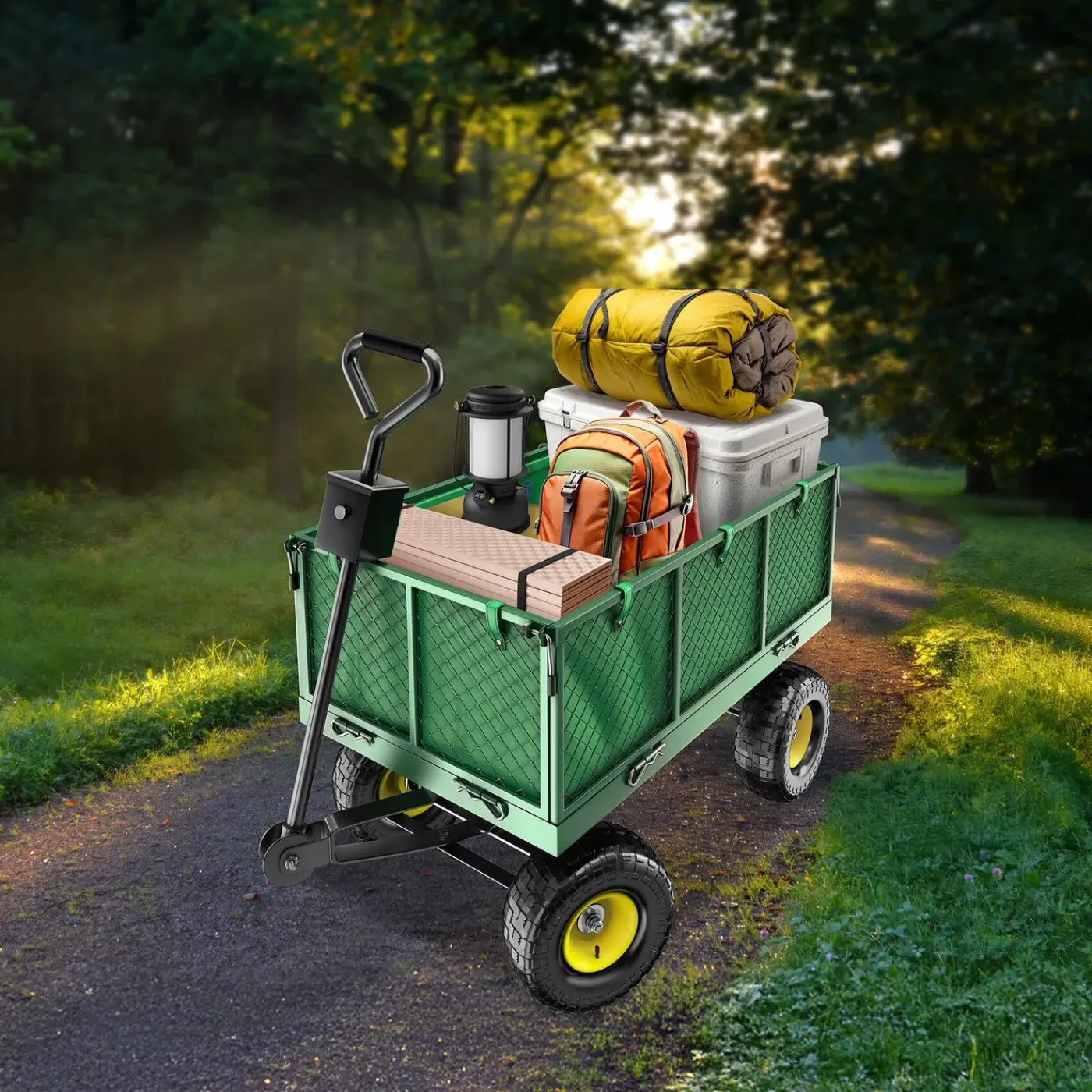 Tectake Bolderwagen Transportkar Xxl Max. 550kg - Groen