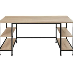 Tectake Bureau Stoke 137x55x75cm - Industrieel Licht Hout - Eiken Sonoma