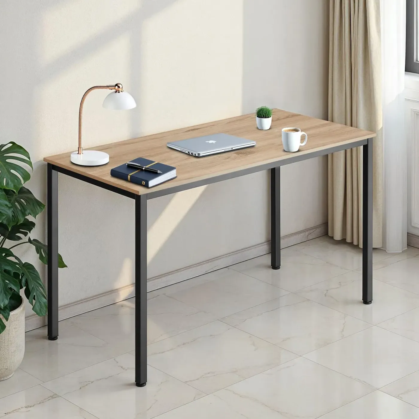 Tectake Bureau Vanport 120x60x75,5cm - Industrieel Licht Hout - Eiken Sonoma