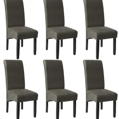 Tectake Eetkamerstoel - Ergonomisch - Massief Hardhout - Set Van 6