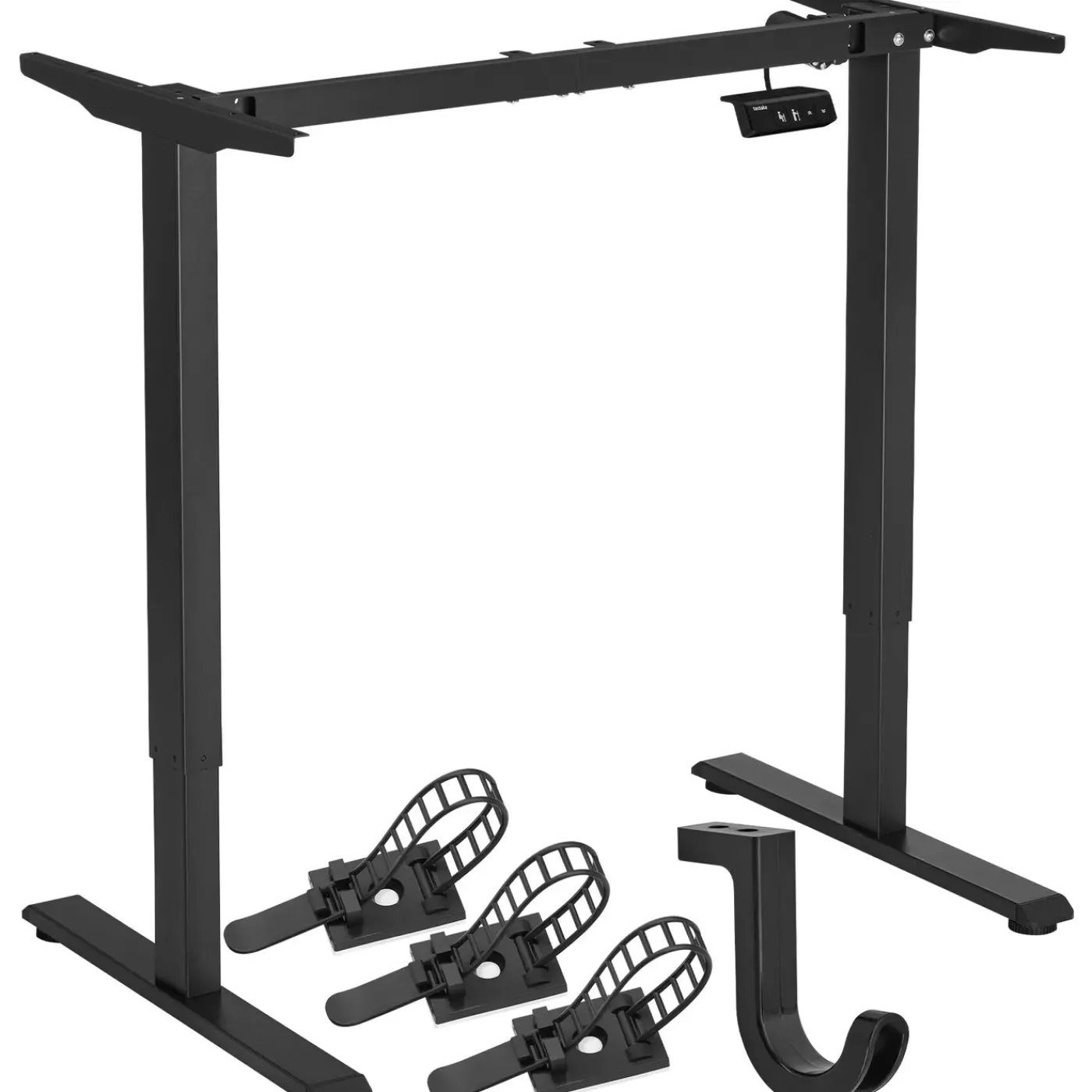 Tectake Elektrisch Bureau Onderstel - 71-116 Cm Hoogteverstelbaar - Zwart - Met Geheugenfunctie