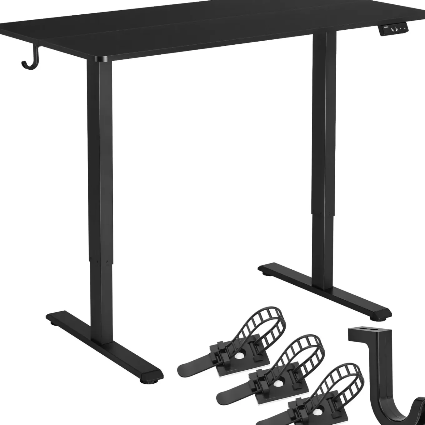 Tectake Elektrisch In Hoogte Verstelbaar Bureau - 2 Niveaus - 120 X 60 Cm - Geheugenfunctie
