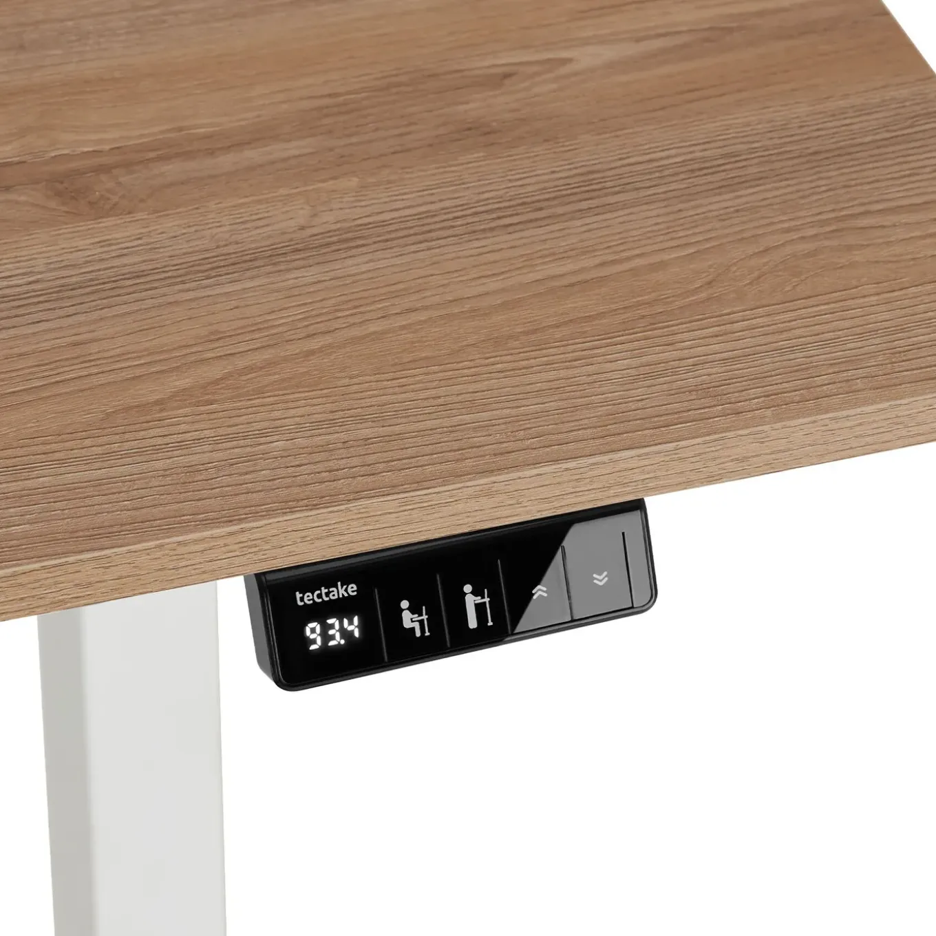 Tectake Elektrisch In Hoogte Verstelbaar Bureau - Hout Onderstel - Eiken - 120x60 Cm